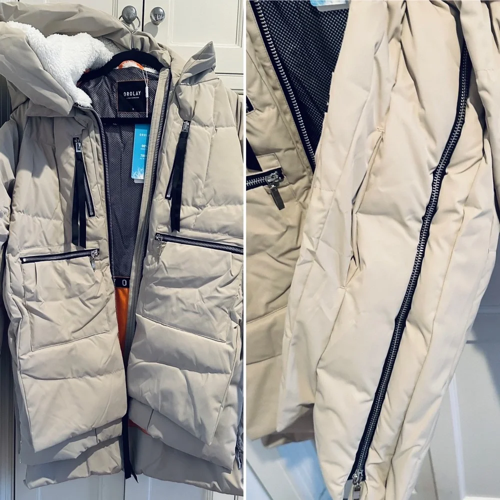 NWT Orolay Coat BEIGE SMALL Thickened Down Jacket Warm Coat UPDATED MODEL Womens - Picture 7 of 16